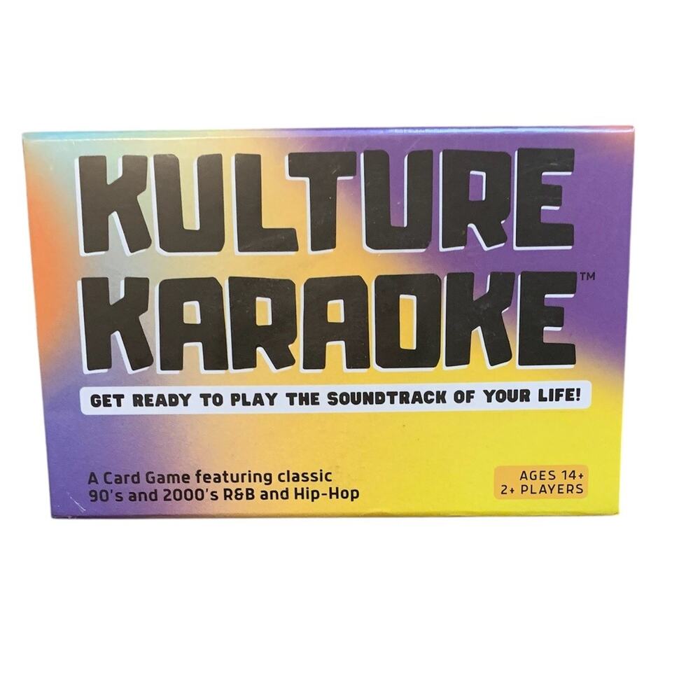 Kulture Karaoke Card Game, Classic 90's & 2000's R&B / Hip-Hop New Sealed